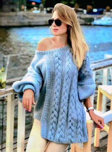 Sweater with Cable Pattern