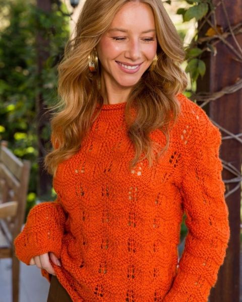 Sweater with Wave Pattern