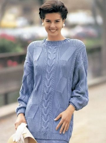 Long Sweater with Fantasy Pattern