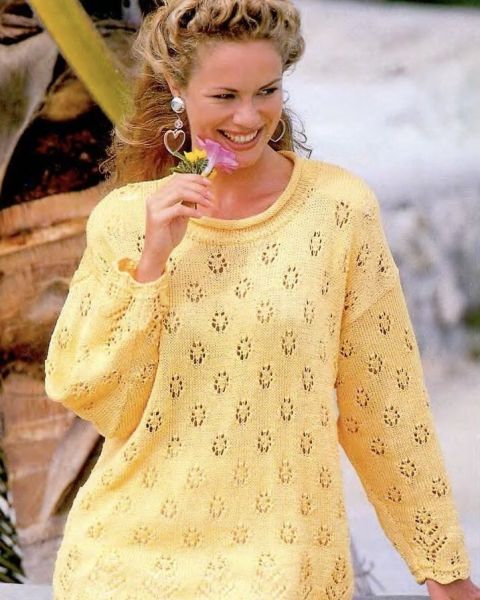 Lace Pattern Sweater Knitting