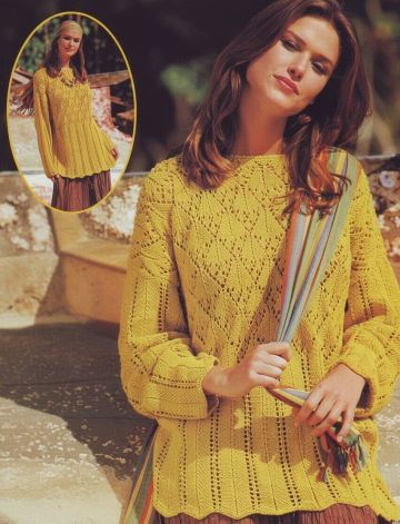 Diamond Lace Pattern Sweater