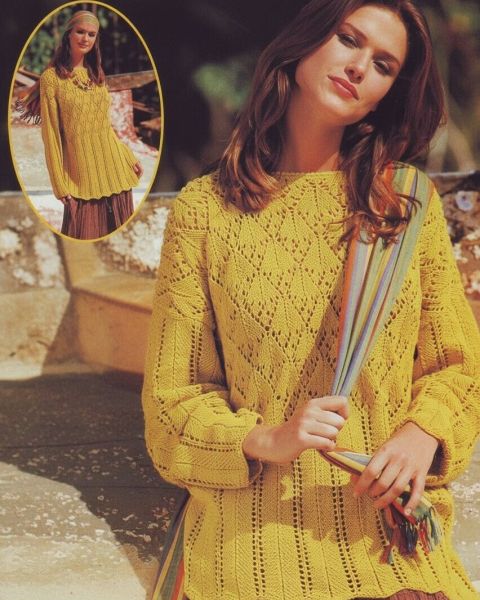 Diamond Lace Pattern Sweater