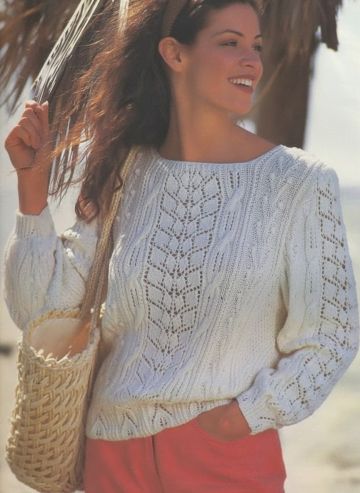 Sweater in Lace Cable Pattern