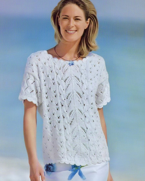 Summer Lace and Cable Sweater