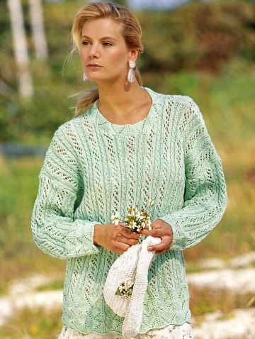 Lace Stripe Sweater