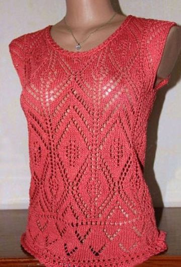 Top with Lace Diamonds