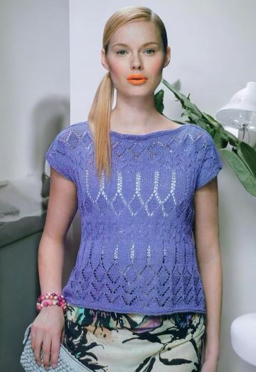 Summer Top with Lace Pattern Combination