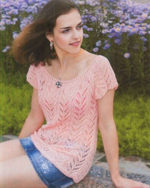 Raglan Top with Short Sleeves