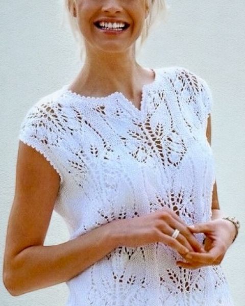 Lace Top with Lily-of-the-Valley Pattern