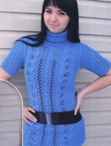 Tunic in Lace Pattern with Leaves