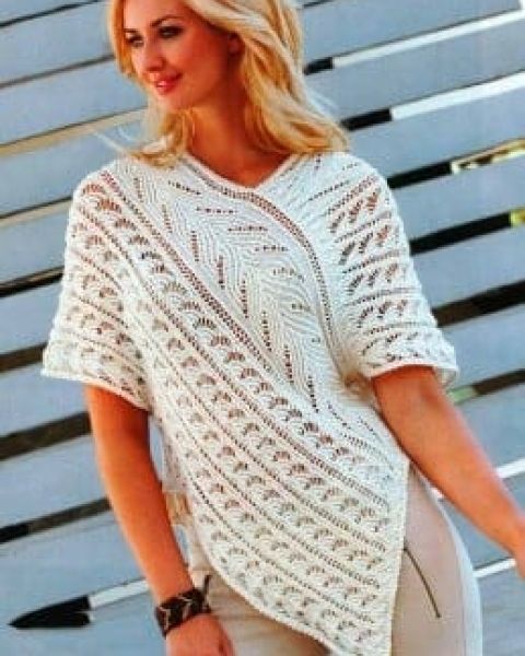 Poncho Tunic in Lace Pattern