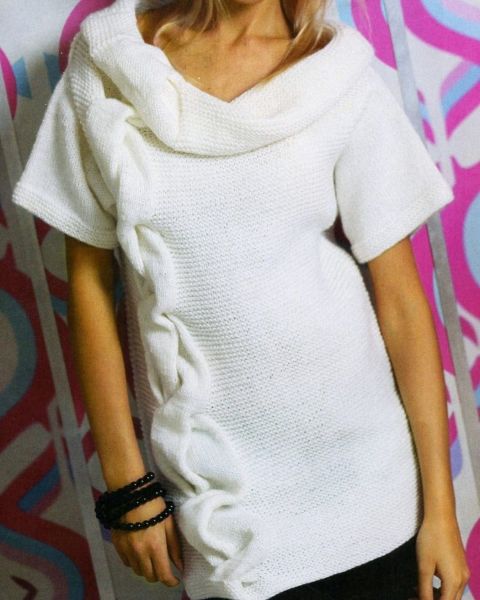 Tunic in Garter Stitch with Cable
