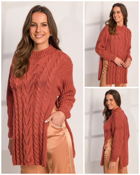 Tunic with Cables and Textured Pattern