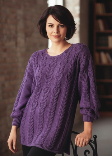 Long Tunic with Cable Pattern